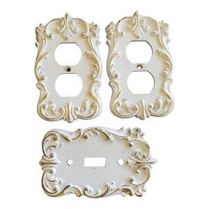 Antique National Lock Light Fixtures Victorian Country Style Set of 3